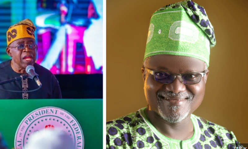 President Bola Tinubu and Prof John Obafunwa [The Nation Newspaper]
