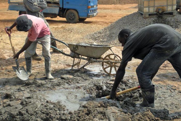 Men working in a construction site