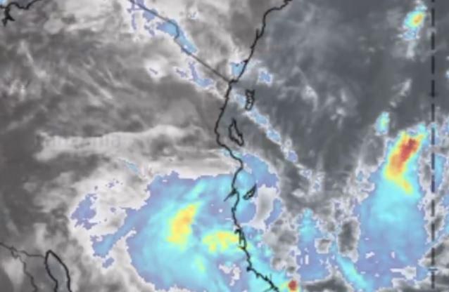 A screengrab image of Tropical Cyclone Hidaya advancing to make landfall on Tanzania’s coast