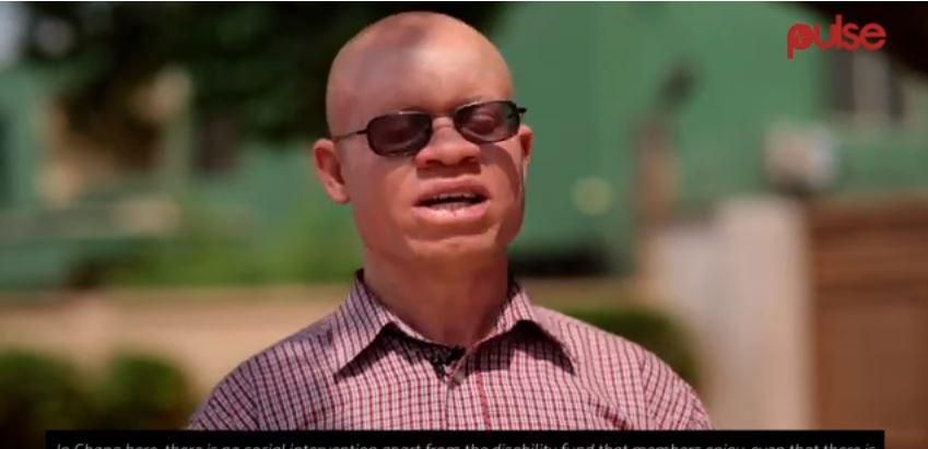 Director of the association of persons with albinism in Ghana, Newton Katseku