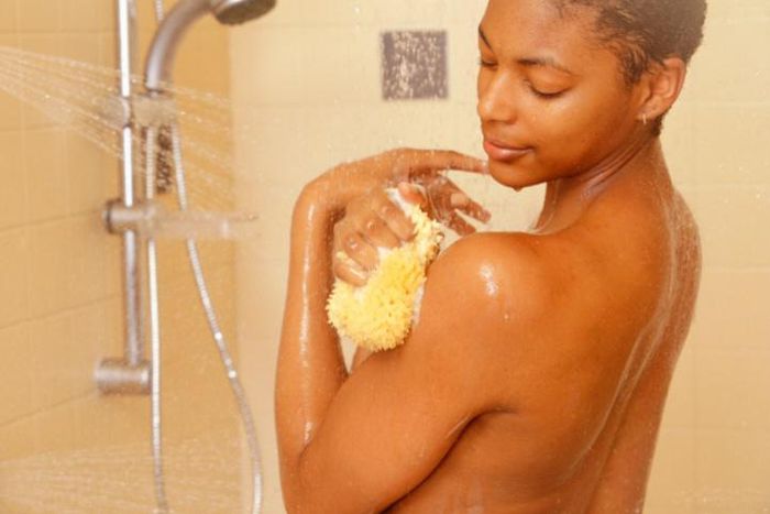 Self-examination in the shower [BlackDoctororg]