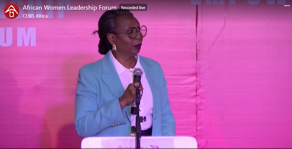 Nigerian businesswoman, Ibukun Awosika speaking at  the 30th anniversary of the China Europe International Business School (CEIBS)