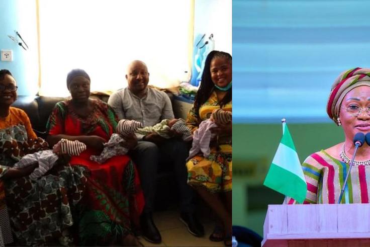 See them as anniversary gifts to the President - Woman seeks Tinubu's help for quadruplets