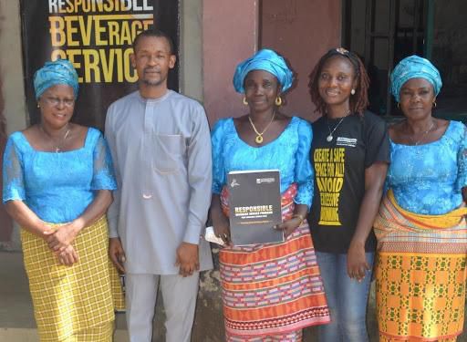 L-R: Secretary, Rumuogholu Community Women Group, Mrs Edna Wogu; Manager, Responsible Beverage Service (RBS), Rivers State, Stanley Nyeche; President, Rumuoghu Community Women Group, Mrs Gladys Ovunwo; Assistant Program Officer, RBS, Christiana Okuru, ...