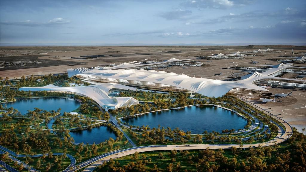 The new airport is to be not only gigantic, but also modern and comfortable for passengers [X/@HHShkMohd]