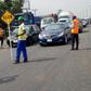 Outbound Lagos traffic diversion to inbound traffic on Lagos-Ibadan Expressway on Tuesday in Lagos. [NAN]