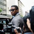 Jonathan Majors, looks backs at reporters while leaving Manhattan Criminal court after a pre-trial hearing in August 2023.Alexi Rosenfeld/Getty Images