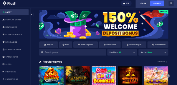 Flush.com - Most Reliable Cryptocurrency-Based Casino