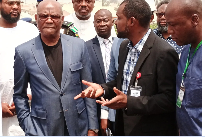FCT Minister, Nyesom Wike during his visit to Abuja Tech Village on Monday, February 19, 2024. [NAN]