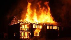 File Photo of a house on fire