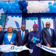 Babajide Sanwo-Olu, governor of Lagos, performing the opening ceremony at NOVA's first branch launch as a national commercial bank.