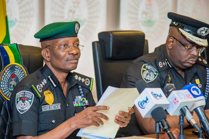 Acting Inspector-General of Police, Kayode Egbetokun (left) [NPF]