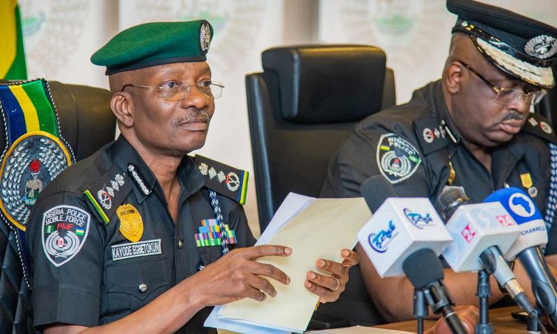 Inspector-General of Police, Kayode Egbetokun (left) [NPF]
