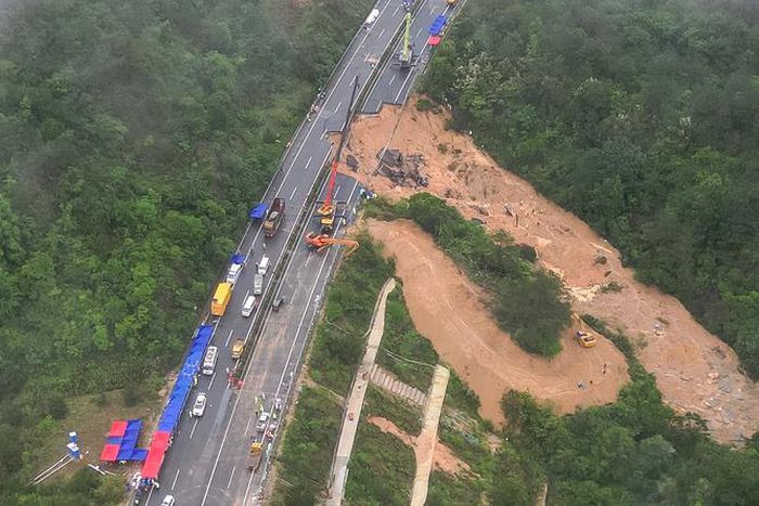 The highway collapses [AFP]