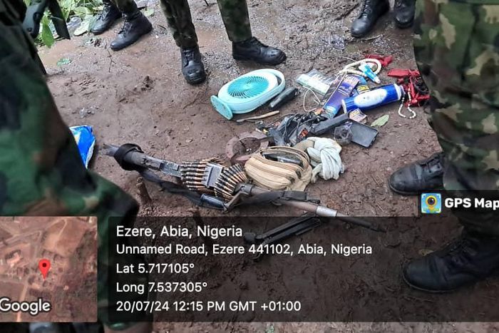 Troops dislodge IPOB/ESN terrorists, capture weapons in Abia  [X:@NigerianArmy]