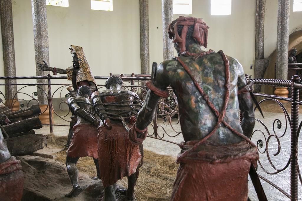 Uganda Martyrs exectutions depicted at the Namugongo Shrine