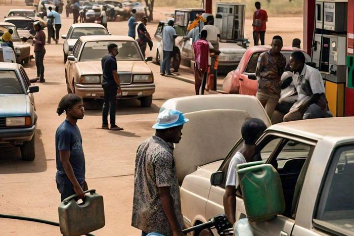 Motorists with jerry cans [Pulse.ng]
