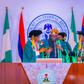President Bola Tinubu receives the  President of the Nigerian Academy of Science and the fellows of the Academy at Aso Rock [Presidency]