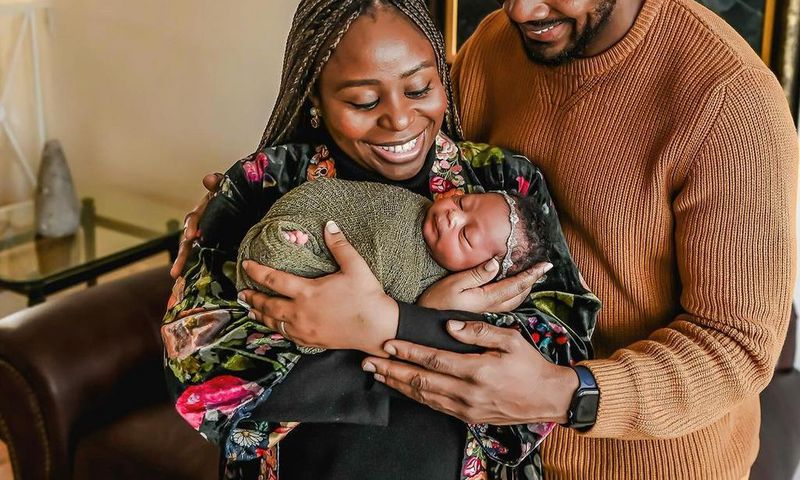 The Etim Effiongs and their newborn [Instagram/ The Toyosi]