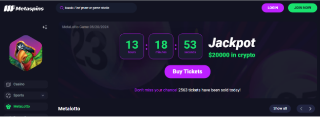 Metaspins - Best Site for Lotto & Slots Fans