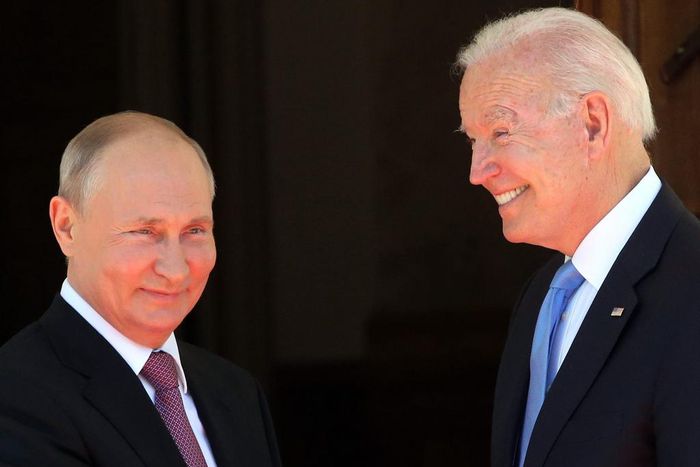 Russian President Vladimir Putin and President Joe Biden in Geneva, Switzerland.