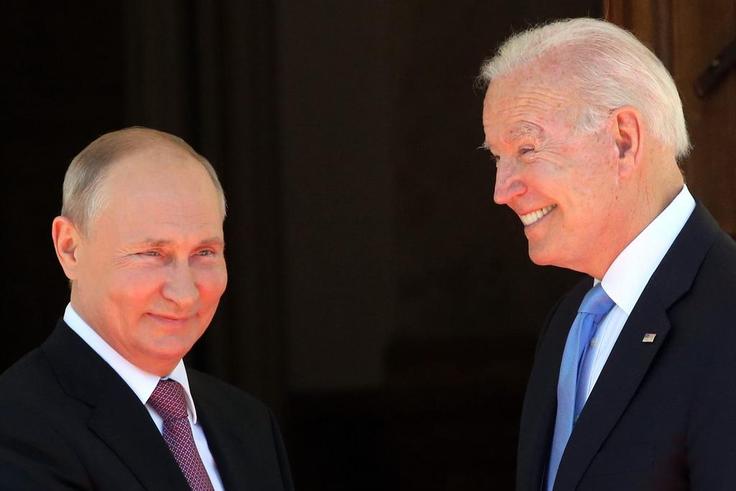 Russian President Vladimir Putin and President Joe Biden in Geneva, Switzerland.