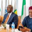 L-R Permanent Secretary, Ministry of petroleum resources, Amb. Nicholas Ella, Minister of State for Petroleum Resources (Oil) Sen. Heineken Lokpobiri, Nigeria’s Consultant on African Energy Bank, Mr Suleiman Yahaya, at the APPO Extraordinary Meeting of...