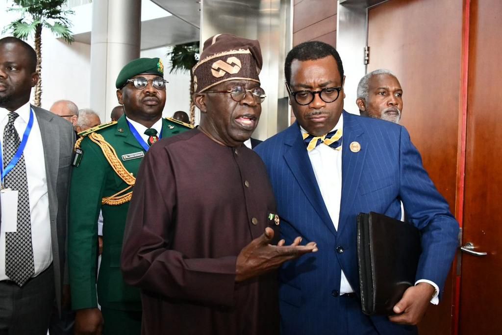 President Bola Tinubu and AfDB President, Akinwumi Adesina [Presidency]