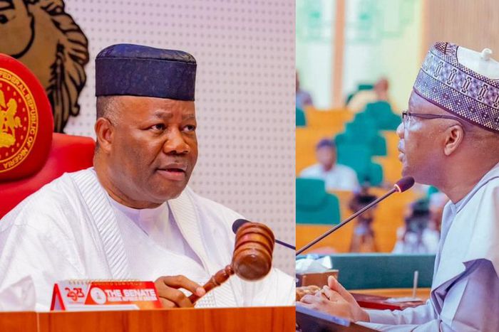 Godswill Akpabio and Tajudeen Abbas. [Facebook]