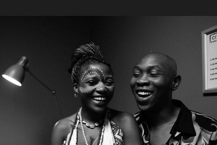 Seun Kuti and his wife Yetunde aka Yeide [Instagram/Chefyeidekuti]