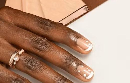 Nude doesn't have to mean boring! (Negative space nail art) [The Zoe Report]