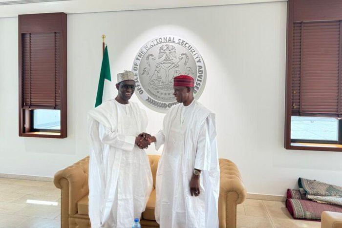 NSA Nuhu Ribadu and Kano State Governor, Abba Yusuf [Twitter:@Kyusufabba]