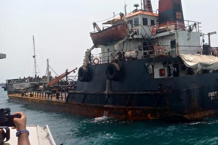 MT Sweet Miri seized by the Navy from crude oil thieves [NAN]