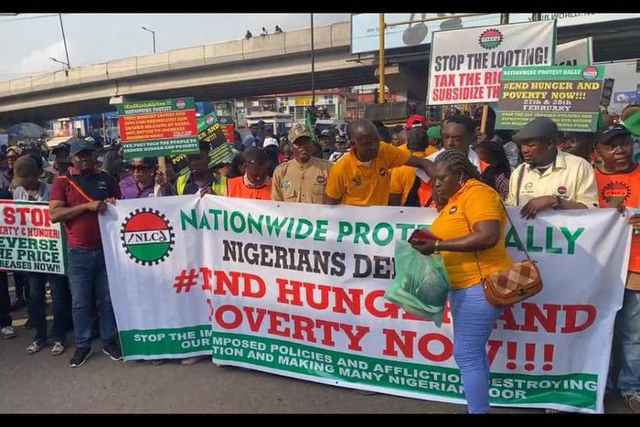 NLC members protesting in Lagos [Punch]