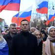 Russian opposition leader Alexei Navalny and his wife Yulia walk with demonstrators during a 2020 march in memory of murdered Kremlin critic Boris Nemtsov in downtown Moscow. He suffered a life-threatening poisoning months later, in August 2020.KIRILL ...