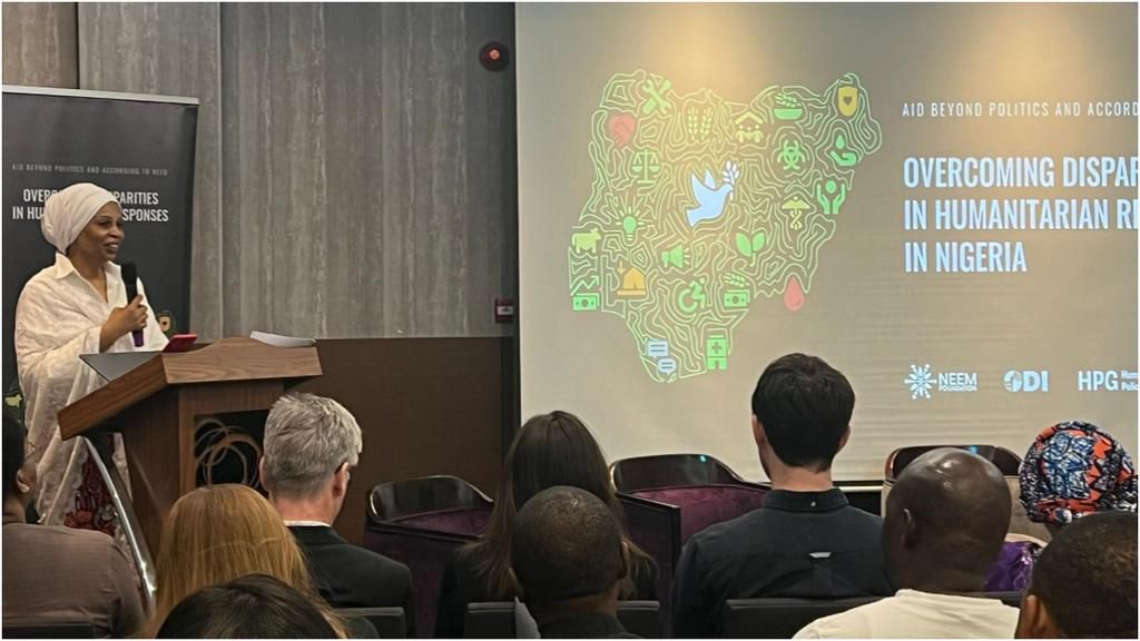 The Executive Director of Neem Foundation, Dr Fatima Akilu addressing stakeholders in Abuja on Friday, May 24. [Neem Foundation/X]