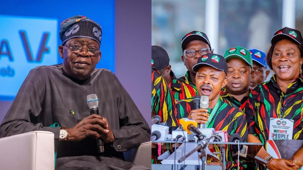 Bola Tinubu and NLC. [Facebook]