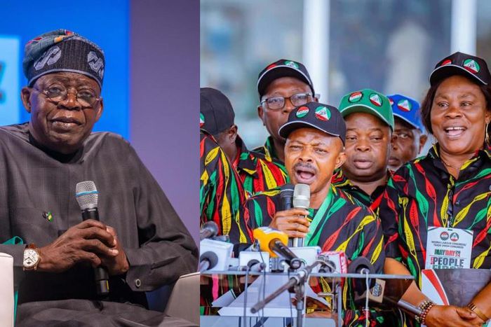 Bola Tinubu and NLC. [Facebook]