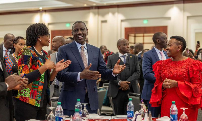 President Ruto met Kenyans living in the United States of America at the Cobb Galleria Centre, Atlanta, Georgia