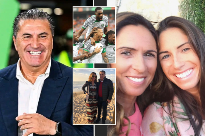 AFCON 2023: Jose Peseiro’s wife and daughter celebrate Super Eagles after reaching finals