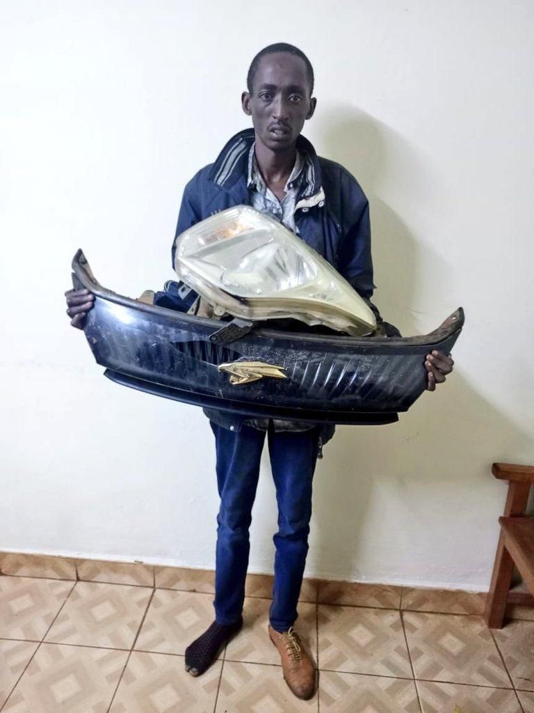 Francis Ndichu Kimani a motor vehicle vandal was caught red-handed