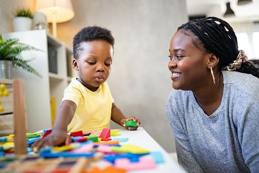 A young man and her son