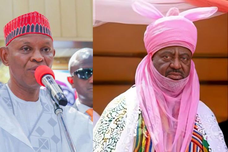 Governor Abba Yusuf  of Kano State and Deposed Emir of Kano, Alhaji Ado Bayero. [Facebook]
