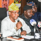 From left: Permanent Secretary, Basic & Secondary Education, Abayomi Abolaji; Commissioner for Basic Education, Jamiu Alli-Balogun and Commissioner for Information and Strategy, Gbenga Omotoso during the Lagos State Government 2024 Ministerial Press Br...