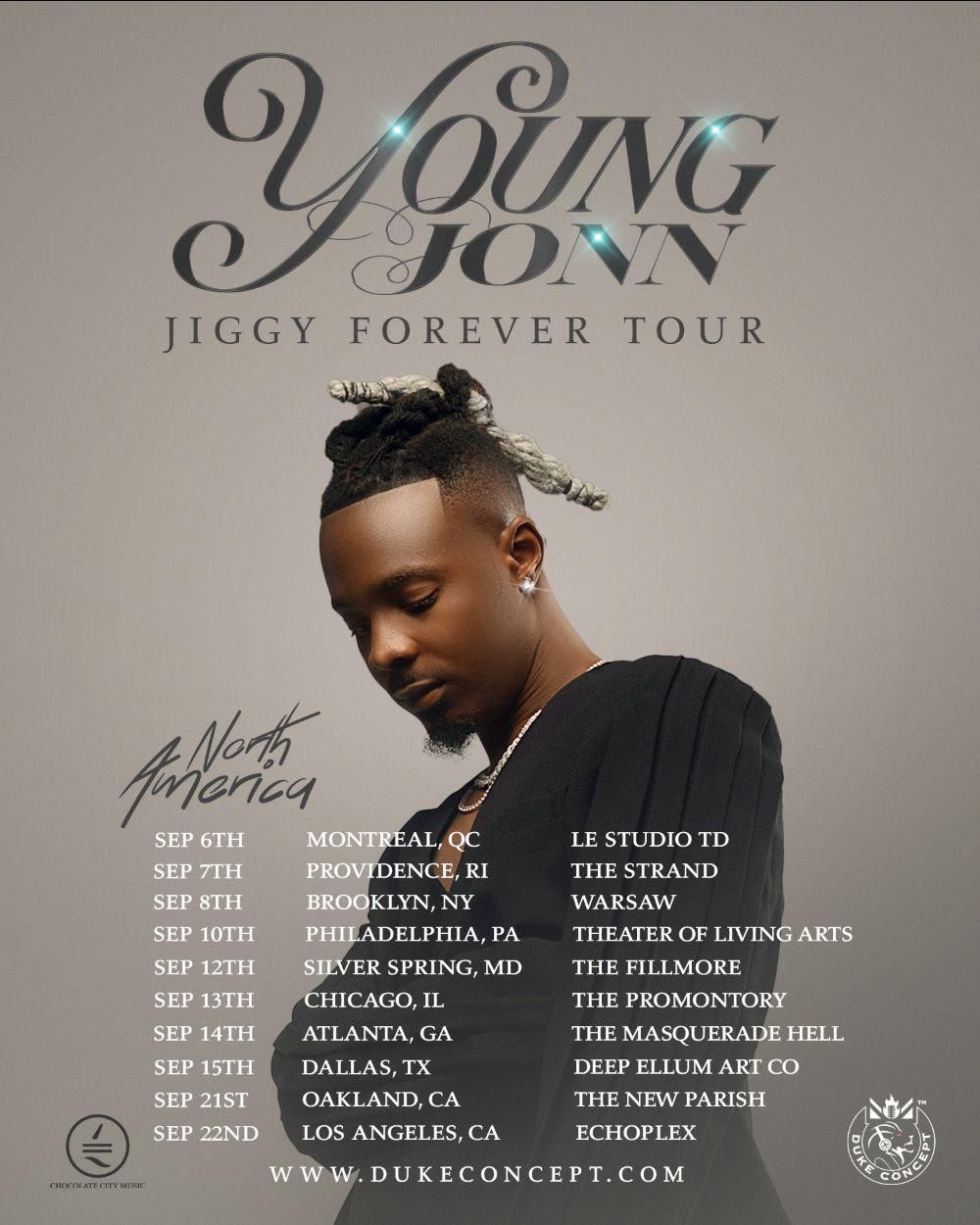 Young Jonn announces the North American 'Jiggy Forever' tour