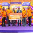 L-R: Brand Manager, Cocoa beverages, Cadbury Ghana Plc, Godfred Mawugbe; Head of Marketing for Cadbury West Africa, Morolake Emokpaire; Brand Manager, Beverages and Biscuits, Cadbury Nigeria Plc, Michael Boateng; Representatives of Good Fortune School ...