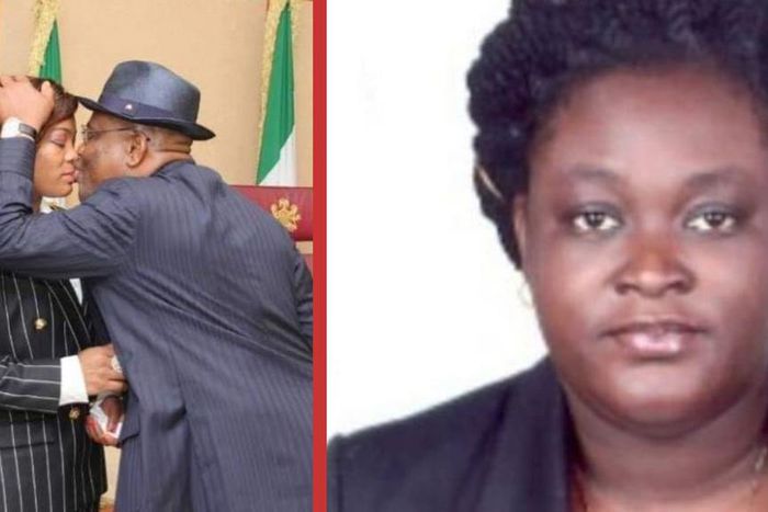 L-R: Justice Justice Nyesom-Wike Suzzette and her husband and Ariwoola Victoria