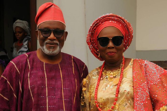 Late Rotimi Akeredolu and his Betty nyawu-Akeredolu [PM News]