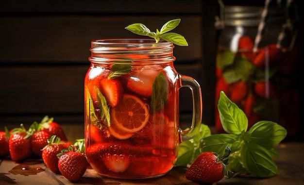 Strawberry and basil detox water [Freepik]