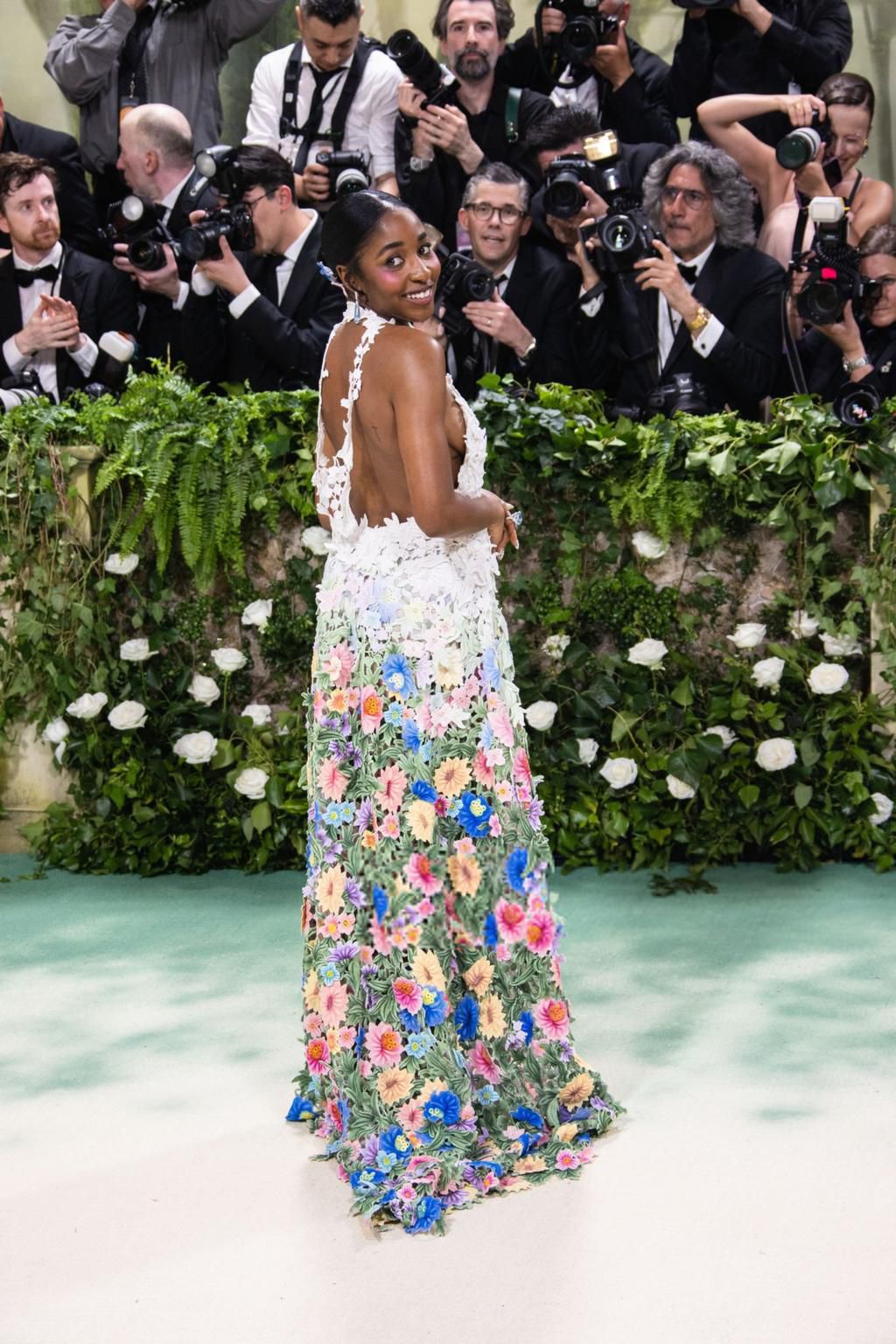 Ayo Edebiri attends The 2024 Met Gala Celebrating "Sleeping Beauties: Reawakening Fashion" at The Metropolitan Museum of Art on May 06, 2024 in New York City. (Photo by Kevin Mazur/MG24/Getty Images for The Met Museum/Vogue)